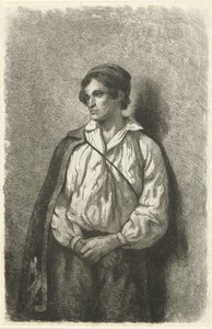 Portret van een onbekende jonge man met muts en cape