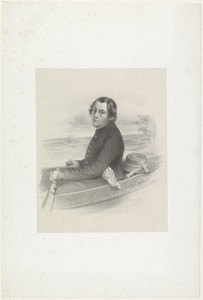Portret van een onbekende jongen in een boot