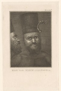 Portret van een onbekende man afkomstig uit Nieuw-Caledonië
