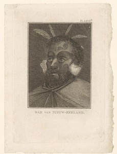 Portret van een onbekende man afkomstig uit Nieuw-Zeeland
