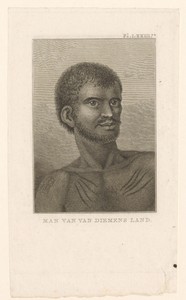 Portret van een onbekende man afkomstig uit Tasmanïe