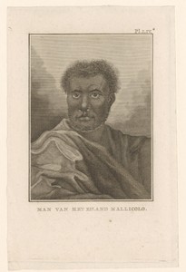 Portret van een onbekende man afkomstig van het eiland Malakula