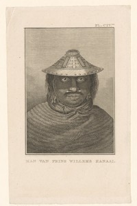 Portret van een onbekende man afkomstig van het Prins Willems-eiland