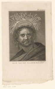 Portret van een onbekende man afkomstig van Paaseiland
