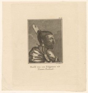 Portret van een onbekende man, de leider van inwoners van Nieuw-Zeeland