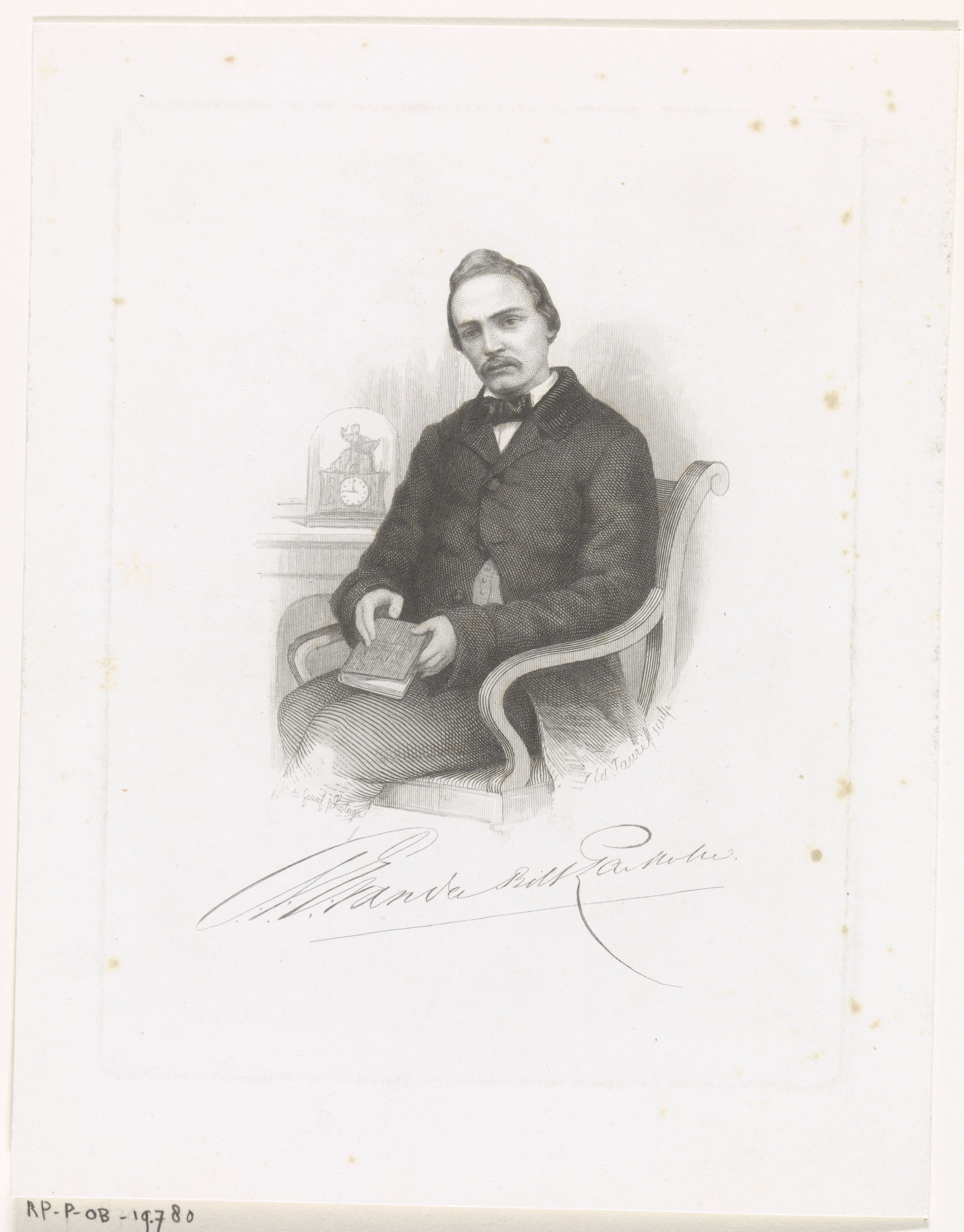 Portret van een onbekende man by Edouard Taurel