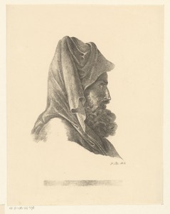 Portret van een onbekende man met hoofddoek