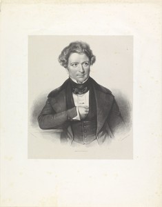 Portret van een onbekende man met zijn hand in zijn vest
