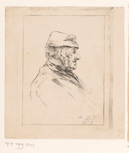 Portret van een onbekende man, mogelijk de veldwachter van Klemskerke