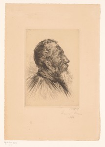 Portret van een onbekende man, mogelijk een jachtopziener