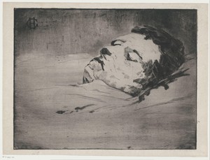 Portret van een onbekende man op zijn sterfbed