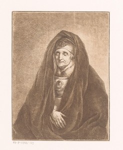 Portret van een onbekende oude vrouw