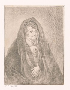 Portret van een onbekende oude vrouw
