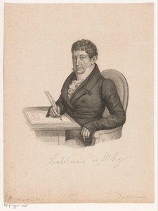 Portret van een onbekende schrijvende man