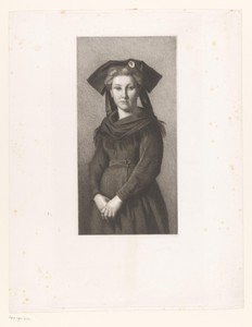 Portret van een onbekende vrouw in Elzasser klederdracht