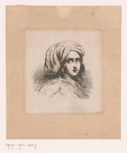 Portret van een onbekende vrouw met tulband