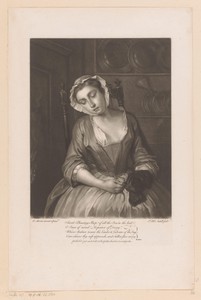 Portret van een onbekende vrouw, slapend in een stoel