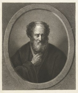 Portret van een oude man met baard, en face