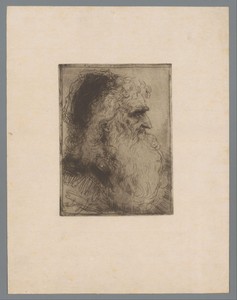 Portret van een oude man met lange baard