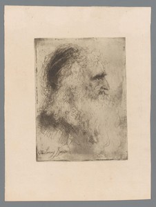Portret van een oude man met lange baard