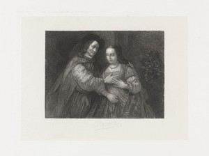 Portret van een paar als Oud-Testamentische figuren, genaamd 'Het Joodse bruidje'