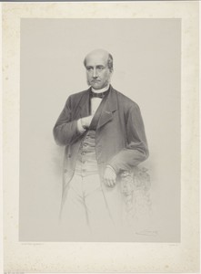 Portret van een staande onbekende man