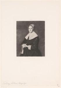Portret van een vrouw met handschoen