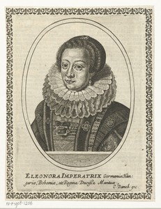 Portret van Eleonora Gonzaga in ovaal