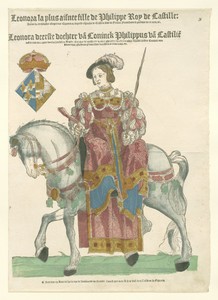 Portret van Eleonora van Frankrijk te paard