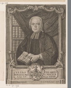 Portret van Elias Cellarius op 55-jarige leeftijd