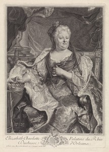 Portret van Elisabeth Charlotte van de Palts, hertogin van Orleans