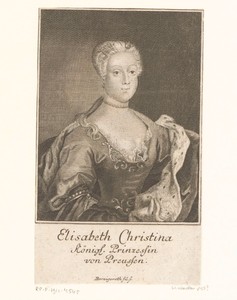 Portret van Elisabeth Christine van Brunswijk-Bevern