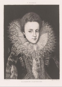 Portret van Elisabeth van Oostenrijk, koningin van Frankrijk