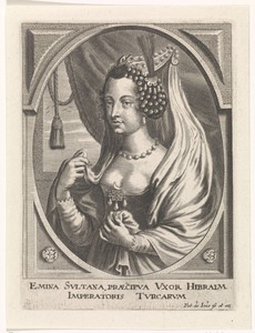 Portret van Emina Sultana, gemalin van Ibrahim