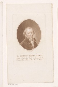 Portret van Ernst Ferdinand Klein
