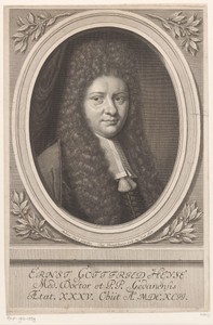 Portret van Ernst Gottfried Heyse op 35-jarige leeftijd