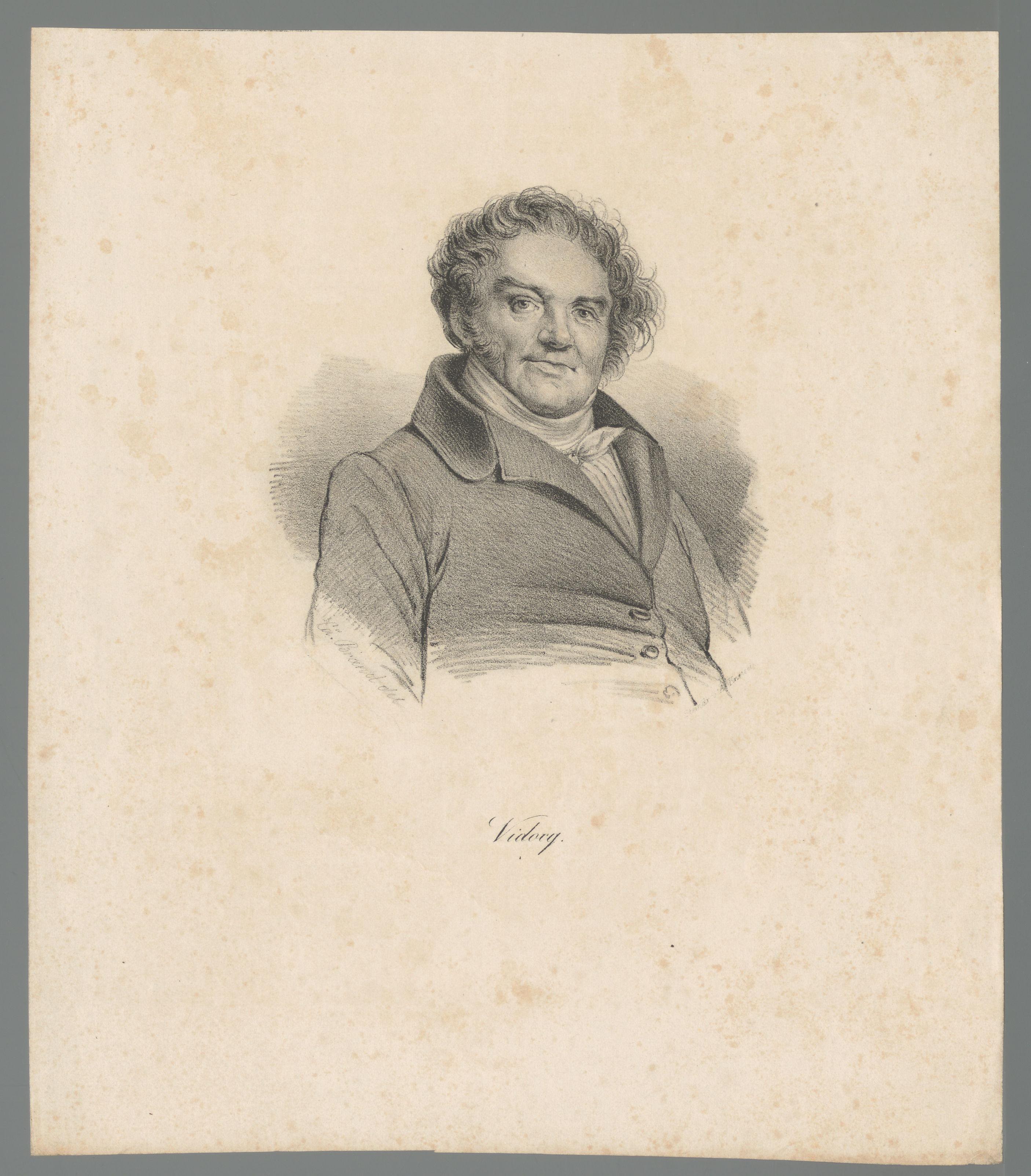 Portret van Eugène François Vidocq by Cäcilie Brandt