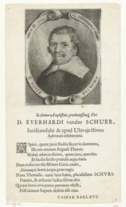 Portret van Everhard van der Schuer op 65-jarige leeftijd