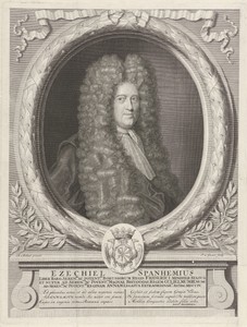 Portret van Ezechiel Spanheim