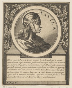 Portret van Favila, koning van Asturië
