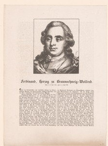Portret van Ferdinand hertog van Brunswijk-Wolfenbüttel