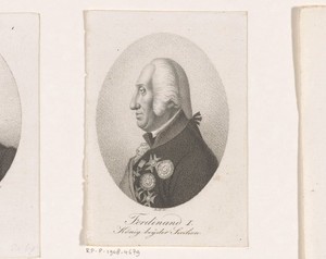 Portret van Ferdinand I, koning der beide Siciliën