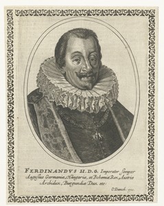 Portret van Ferdinand II in ovaal