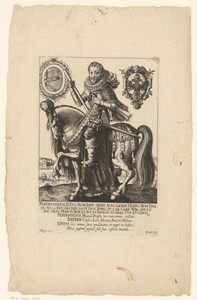 Portret van Ferdinand II te paard