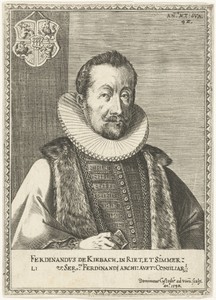 Portret van Ferdinand van Kiebach te Ried op 42-jarige leeftijd