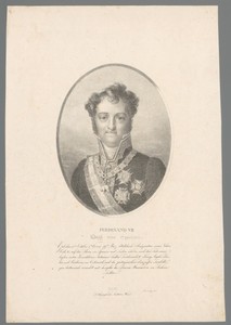 Portret van Ferdinand VII koning van Spanje