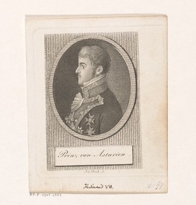 Portret van Ferdinand VII van Spanje als prins van Asturië