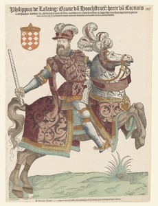 Portret van Filips van Lalaing te paard