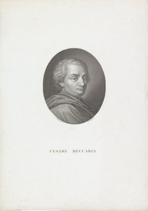 Portret van filosoof en politicus Cesare Beccaria