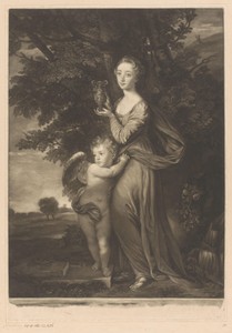 Portret van Frances Anne Greville en Henry Francis Greville als Hebe en Cupido